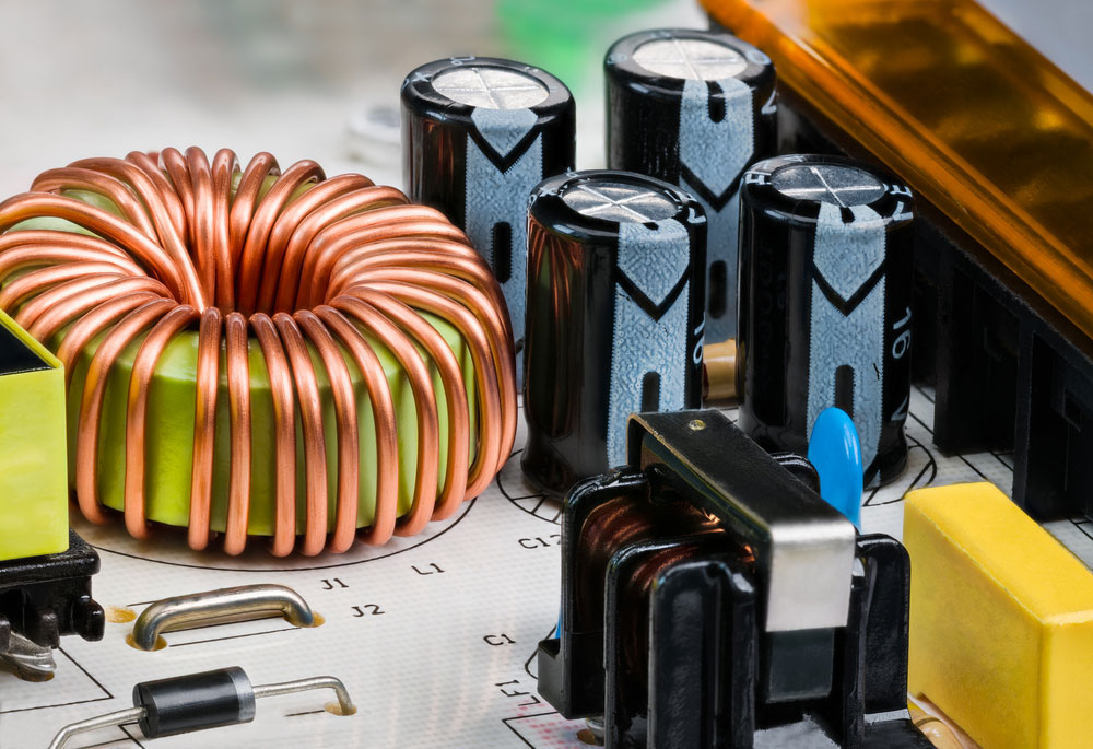 Transformer on a PCB detail