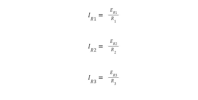 Circuit diagram showing current flow.